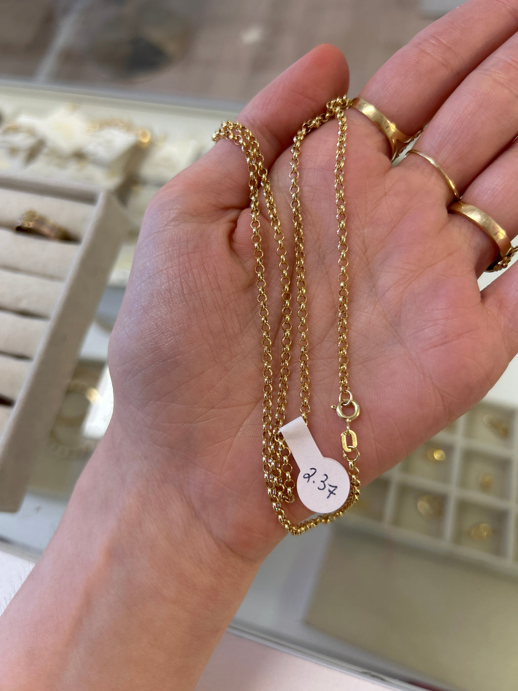 18K Gold Tauco Chain, 50cm, 2.37g