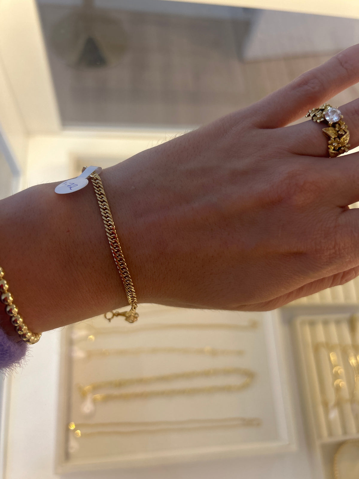 18k gold Japan bracelet, 18.5cm, 1.72g