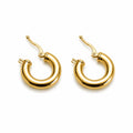 18k gold donut hoops, 18mm, 2.80g