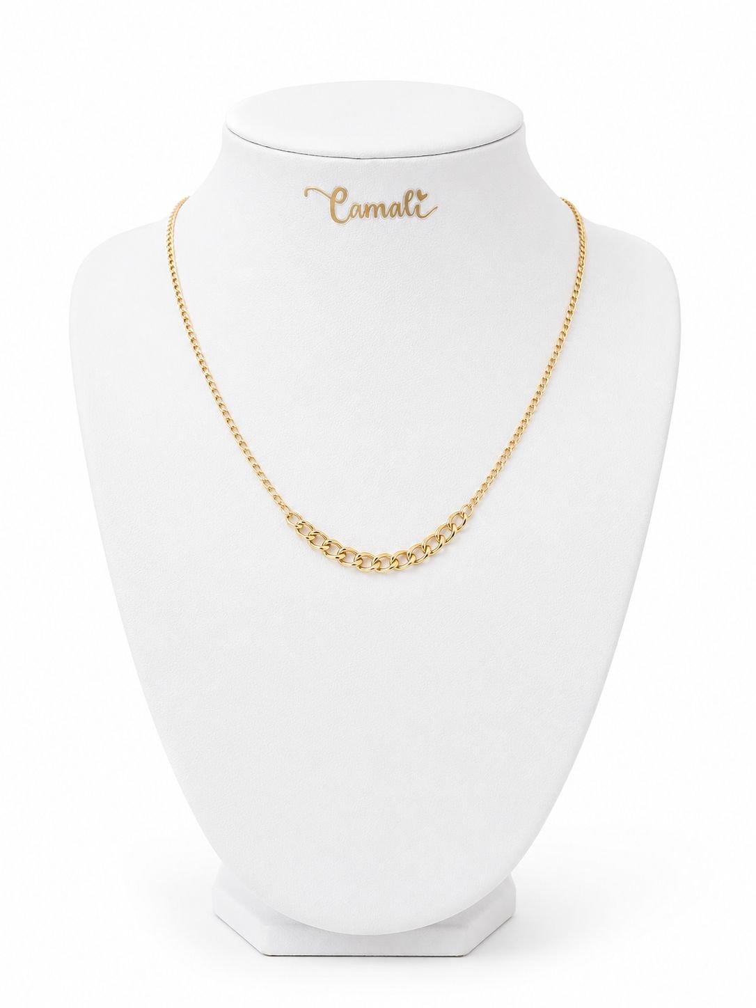 Collier cubain dégradé d’or 18k, 45cm, 2.59g image 0