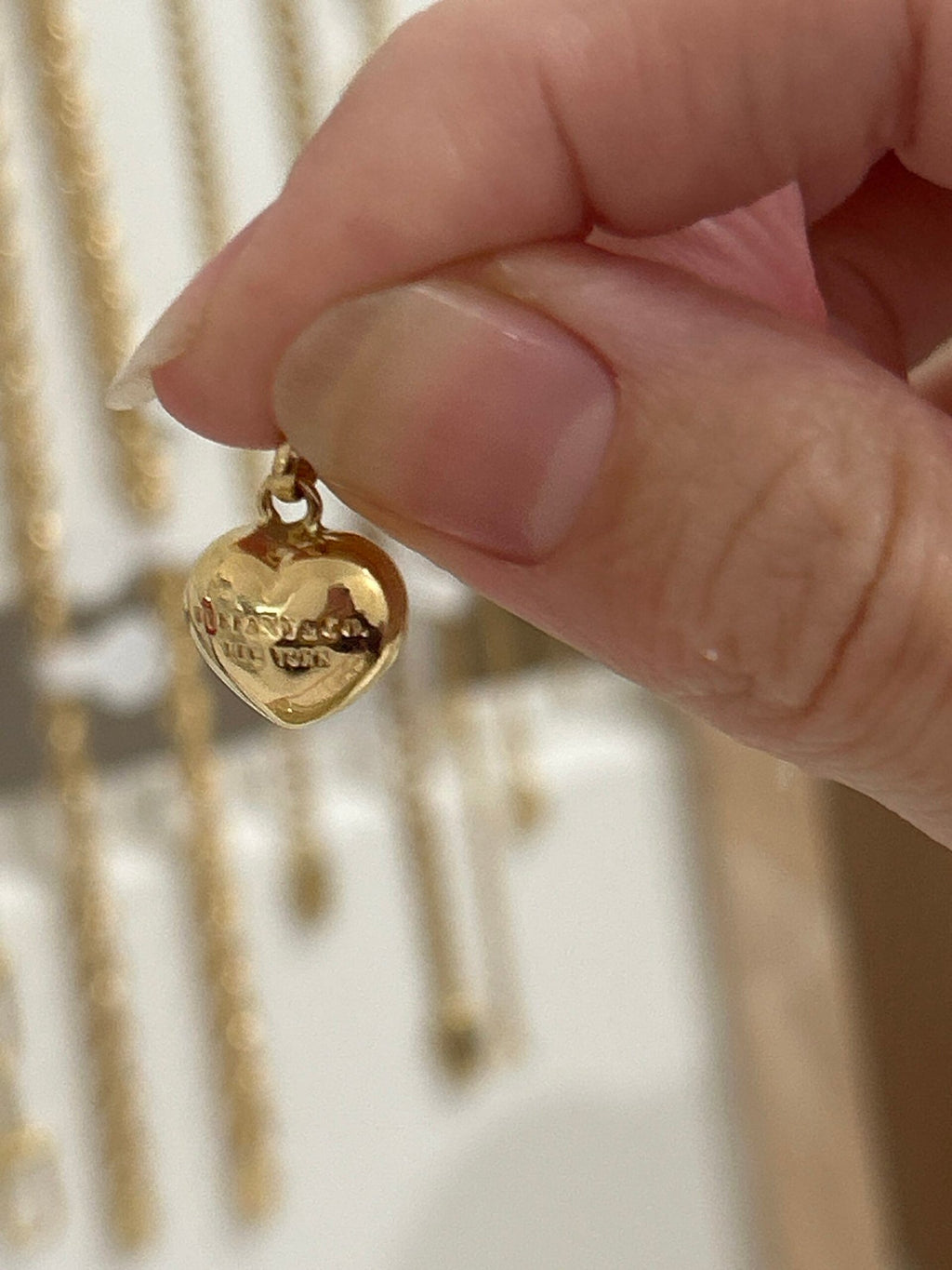Pendentif cœur bombé d’or 18k, 1.26g image 2