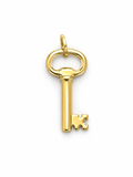 Pendentif grande clé en or 18 carats, 1,75g