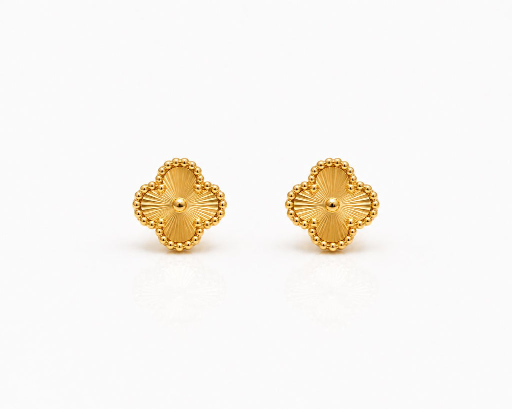 Trèfles en or 18 carats 8 mm, 1,25 g