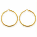Grandes créoles en or 18K style grec, 2,36g