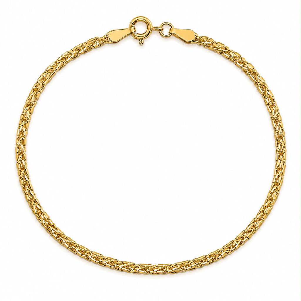 18k gold braided bracelet, 19cm, 2.31g