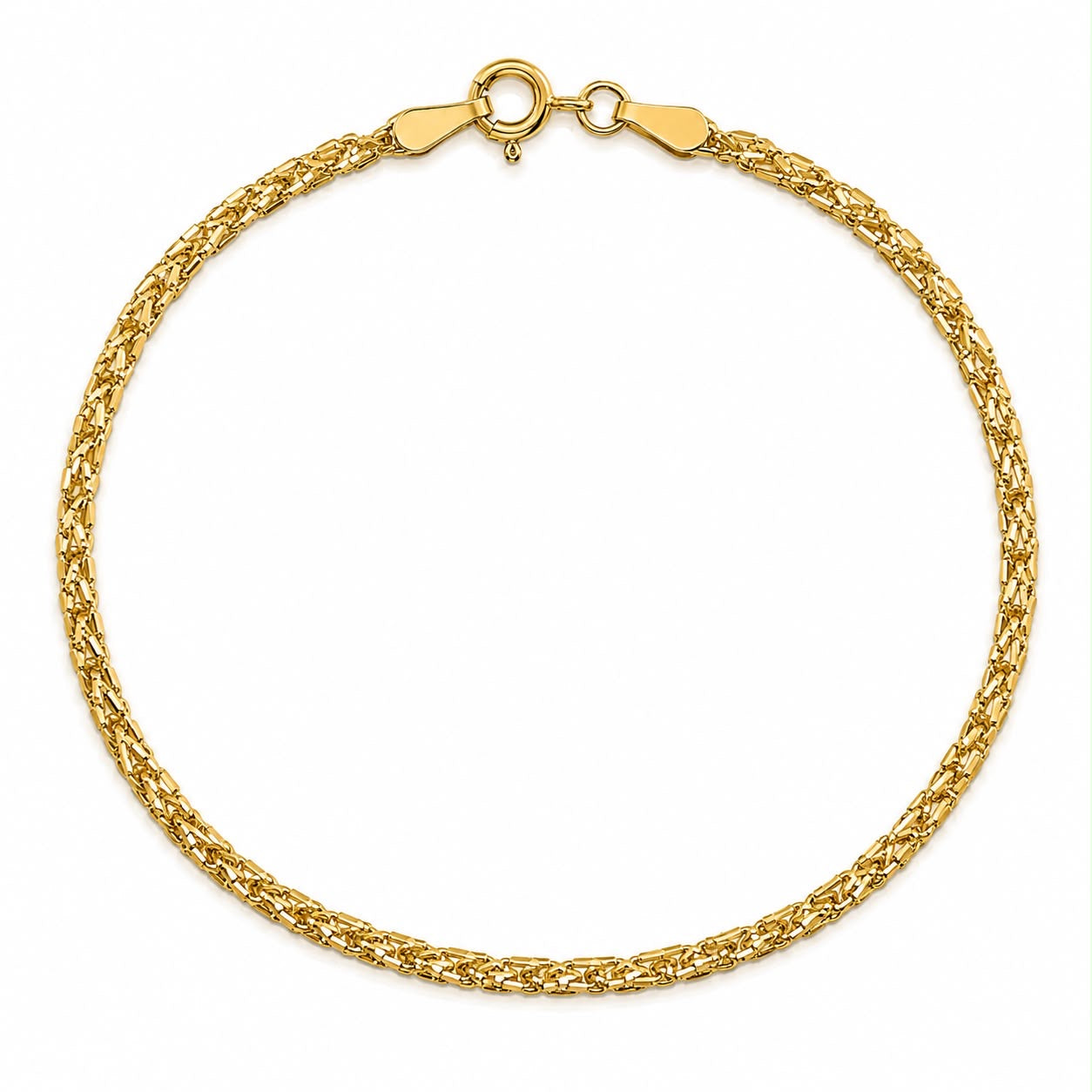 18k gold braided bracelet, 19cm, 2.31g