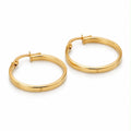 18k gold hoops, love style, 1.14g