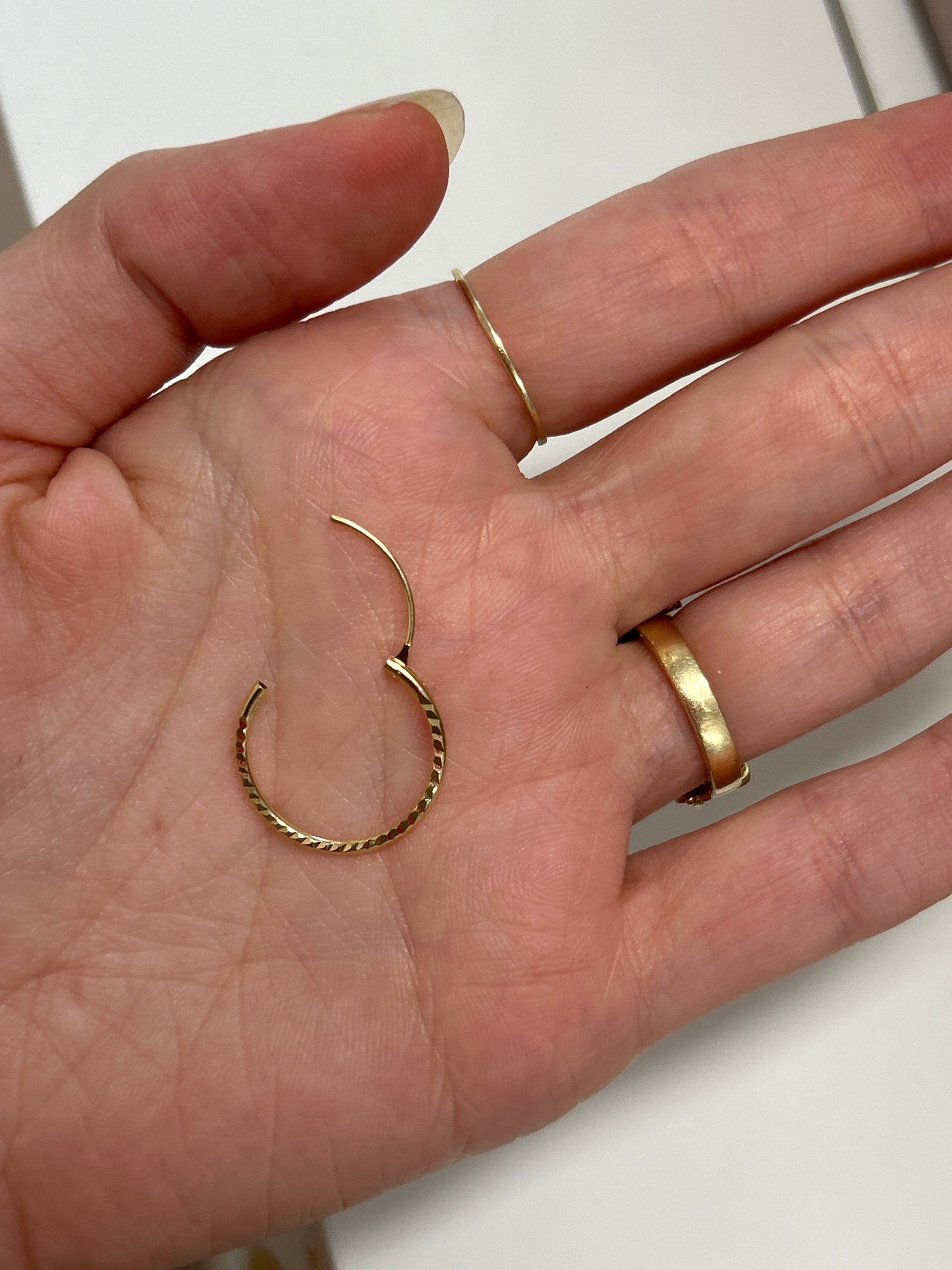 Créoles en or 18 carats, 18 mm, 1,12 g