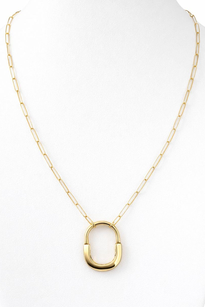 Collier d’or 18k, style lock, 3.58g, 45cm image 0