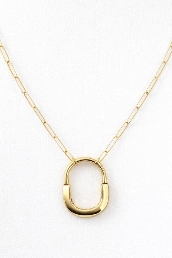18K Gold Necklace, Lock Style, 3.58g, 45cm