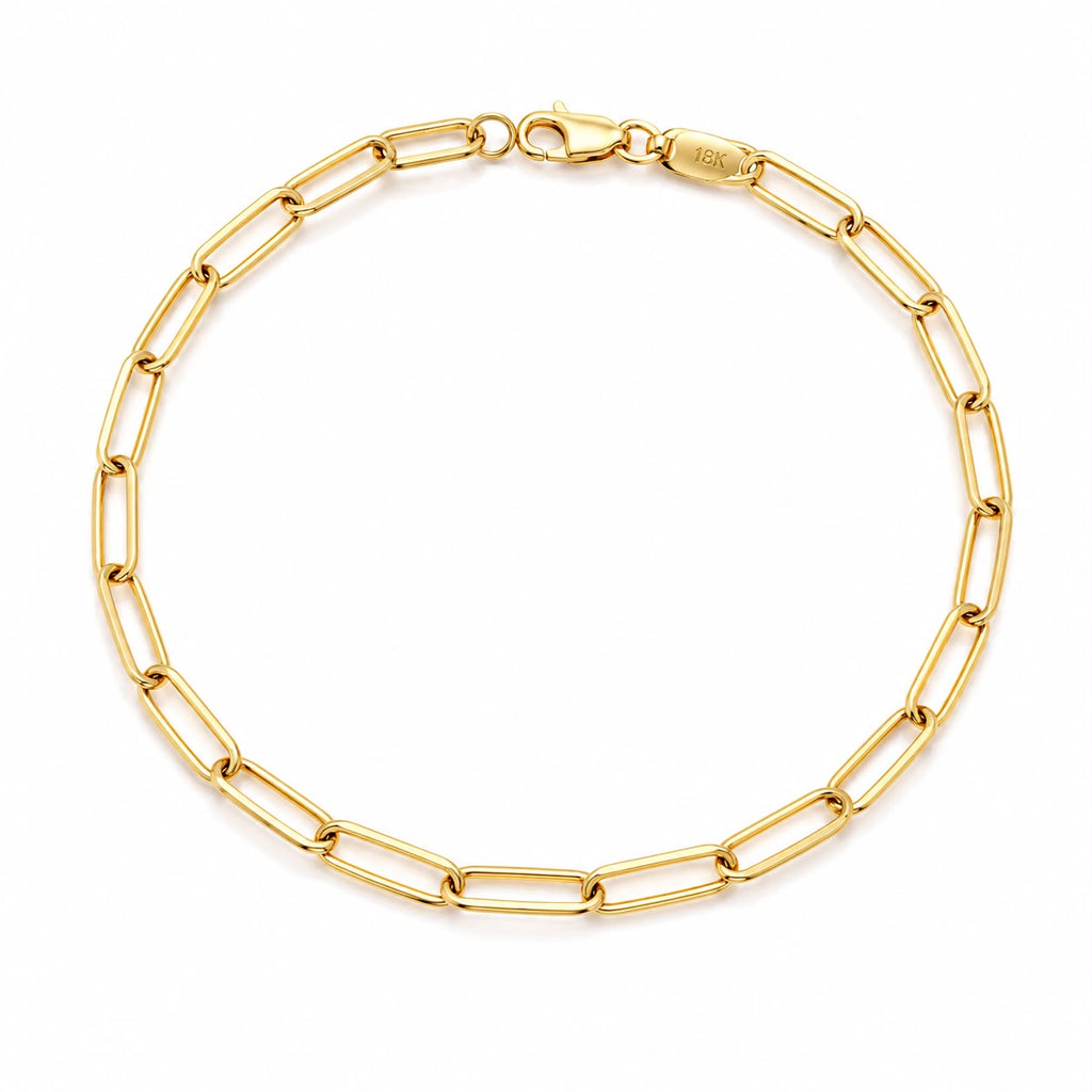 Bracelet trombone en or 18 carats, 19 cm, 1,79 g