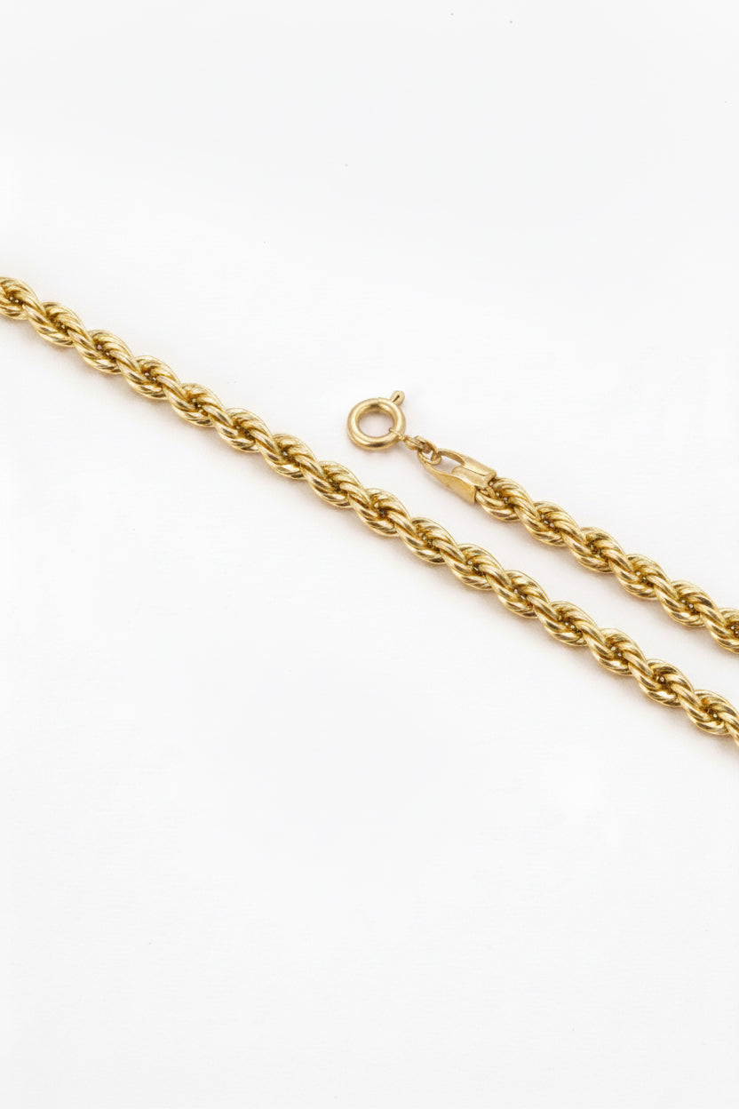 18k gold rope chain, 50cm, 6.10g, 3.5mm thick