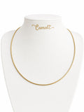 Collier cerceau d’or 18k, 43cm, réversible or blanc et jaune, 5.12g image 0