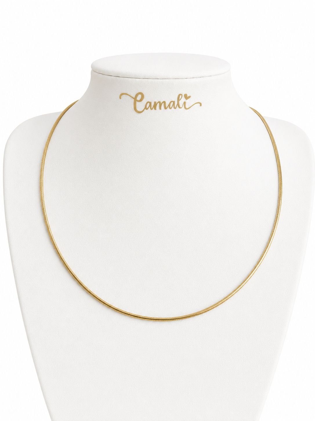 Collier cerceau d’or 18k, 43cm, réversible or blanc et jaune, 5.12g image 0