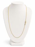 Chaîne 18 carats dieu, très longue (66cm), style VCA, 6.14g