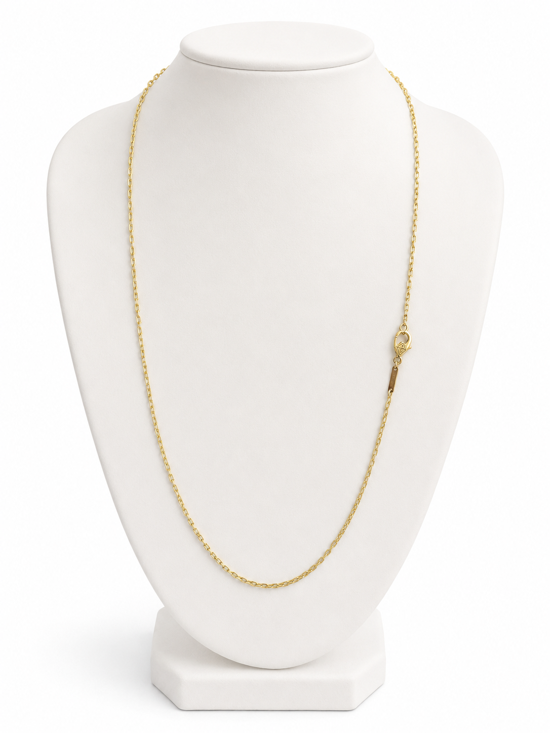Chaîne 18 carats dieu, très longue (66cm), style VCA, 6.14g