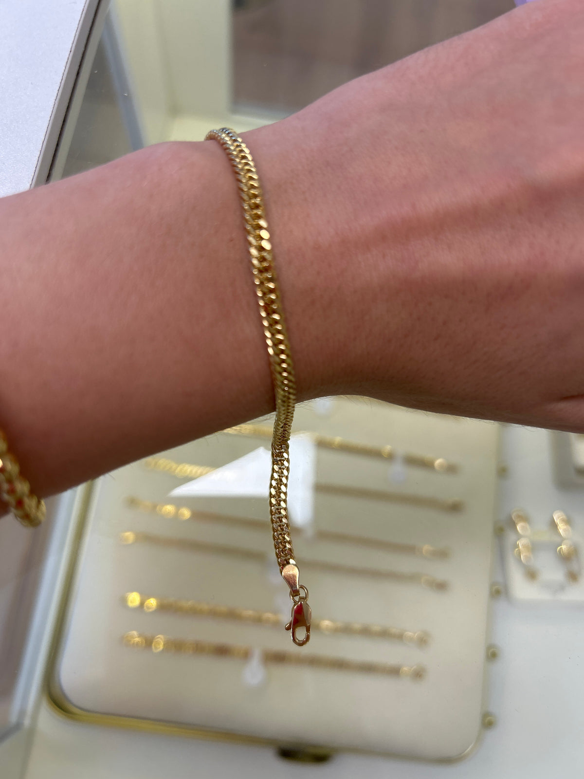 Bracelet Miami en or 18 carats, 19 cm, 4,11 g