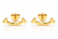 18K Gold Smile Studs, 1.15g