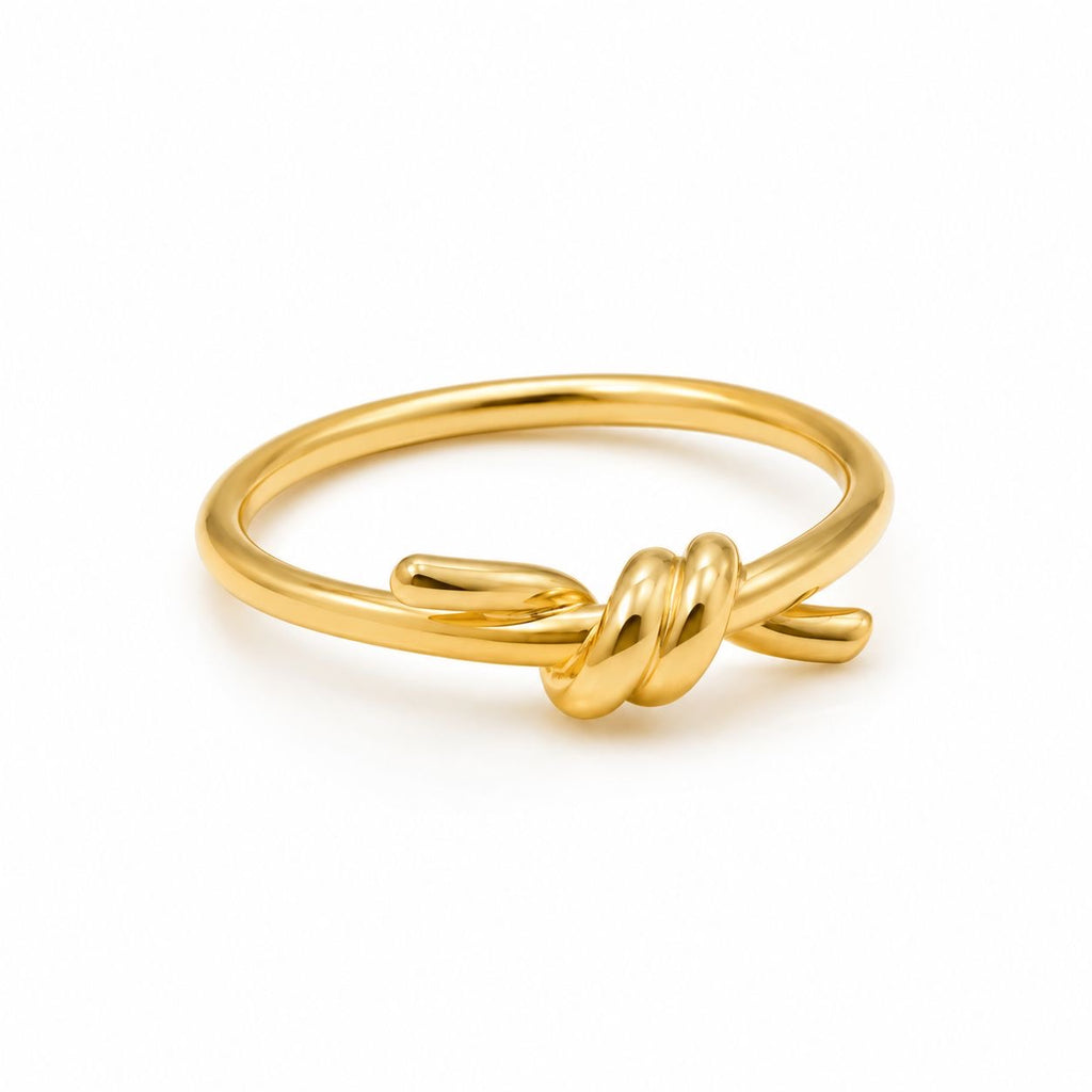 18k gold knot ring, size 9, 1.90g