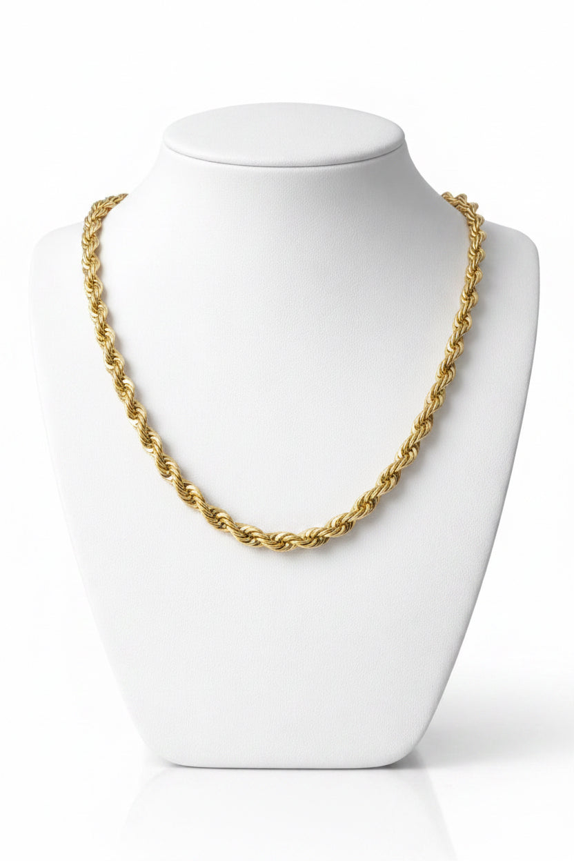 18k gold rope chain, 50cm, 6.10g, 3.5mm thick