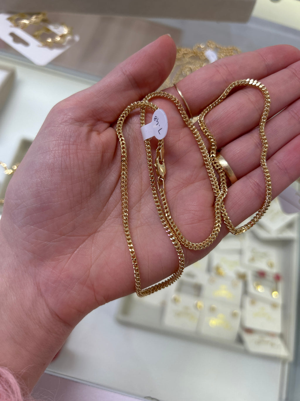 18k gold Franco chain, 2.5mm thick, 55cm, 7.48g