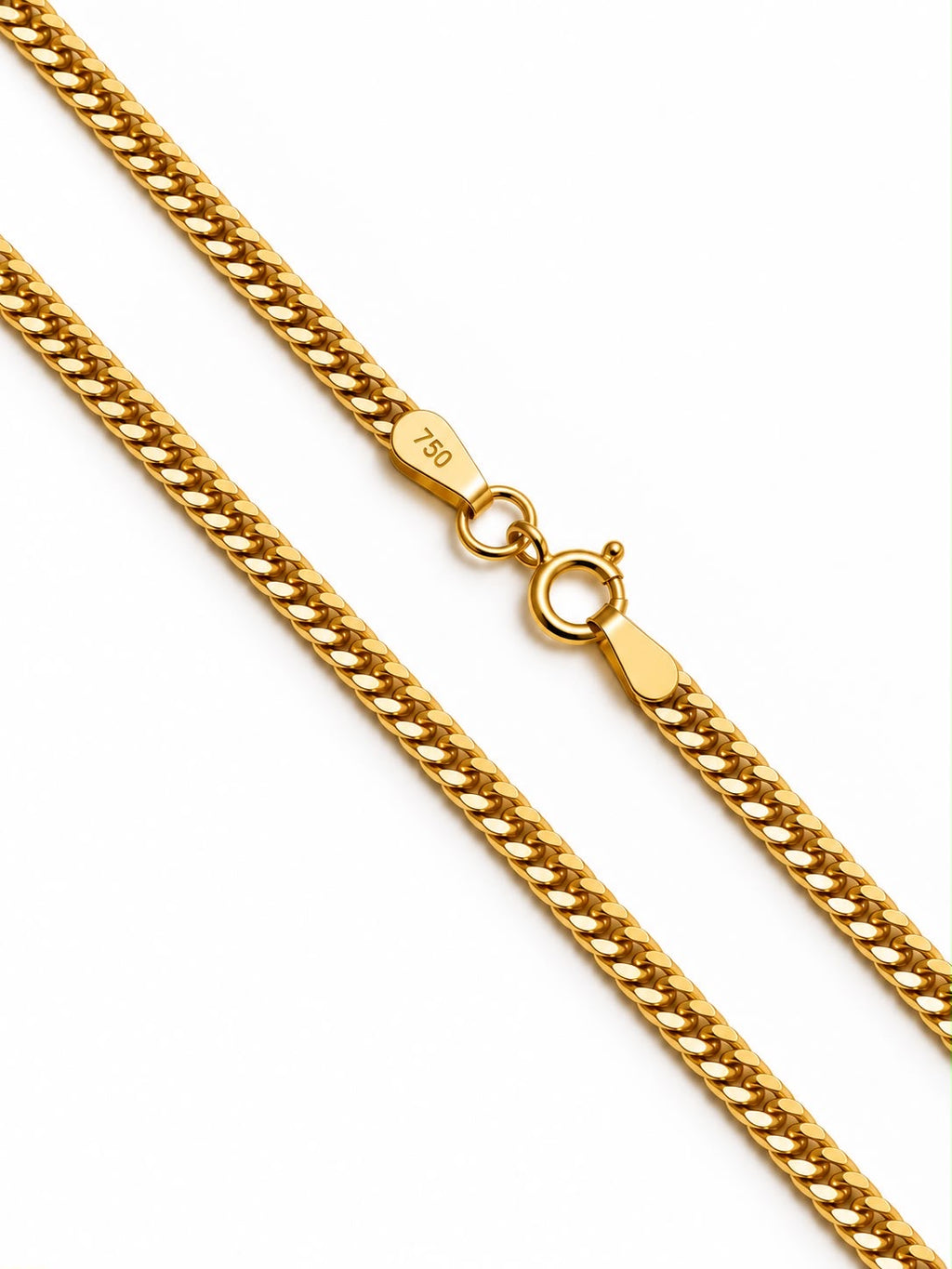 18k gold Miami chain, 2mm, 45cm, 2.44g