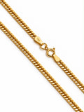 18k gold Miami chain, 2mm, 45cm, 2.44g