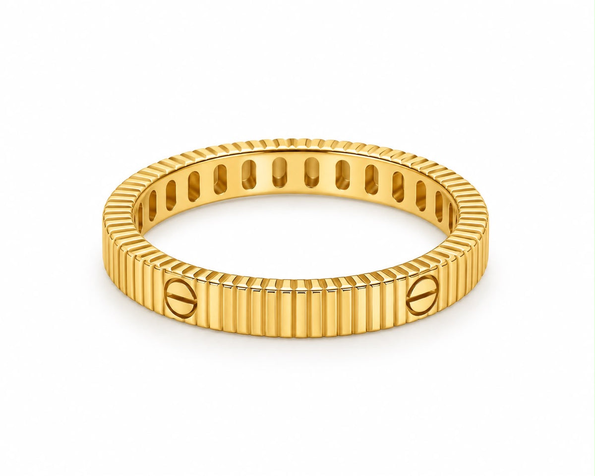 18k gold unlimited love ring, size 8, 1.53g