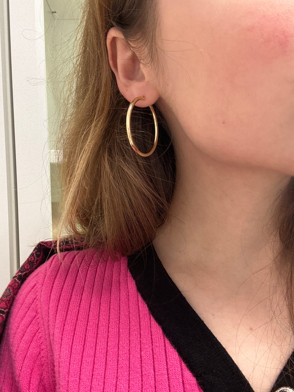 18k gold hoop, 35mm, 2.28g