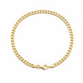 18k gold Cuban bracelet, 19cm, 2.44g