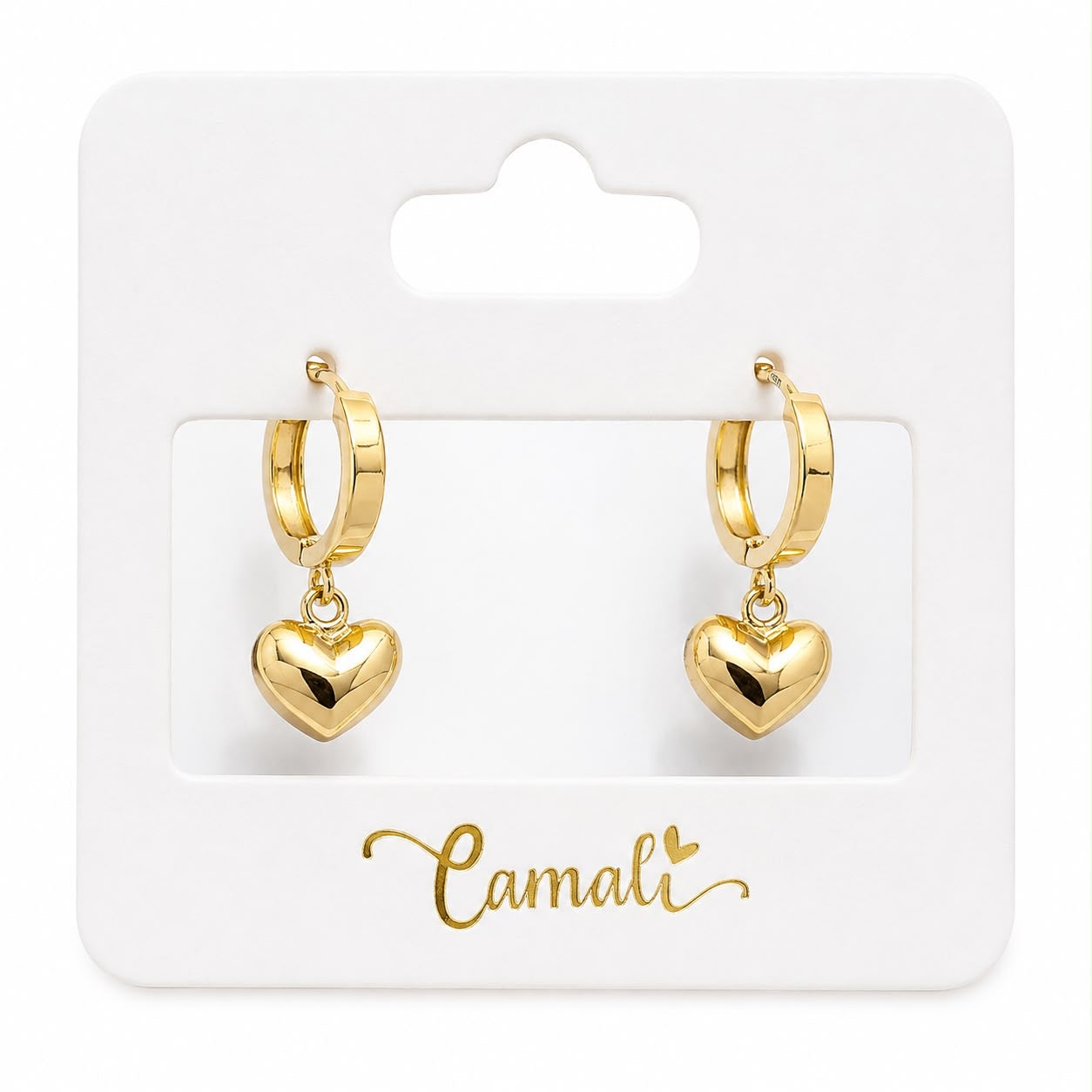 18k gold dangling earrings, 2.11g