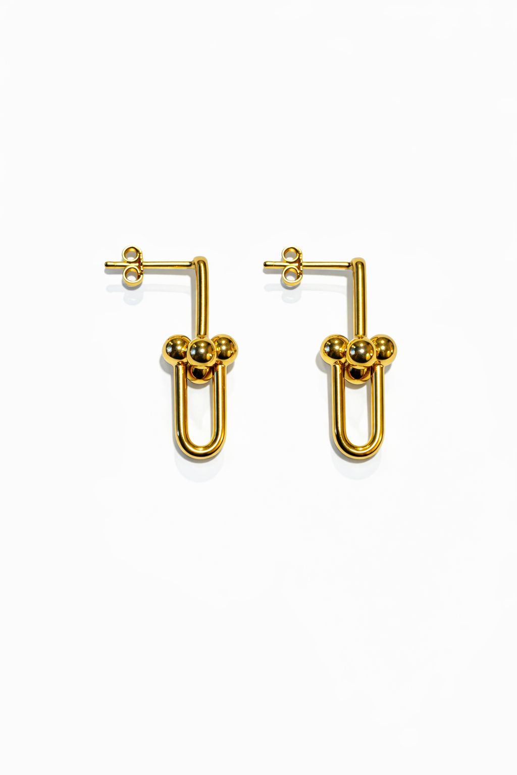 18k gold large earrings, 30mm, 2.72g