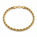 18k gold rope bracelet, 19cm, 3.32g
