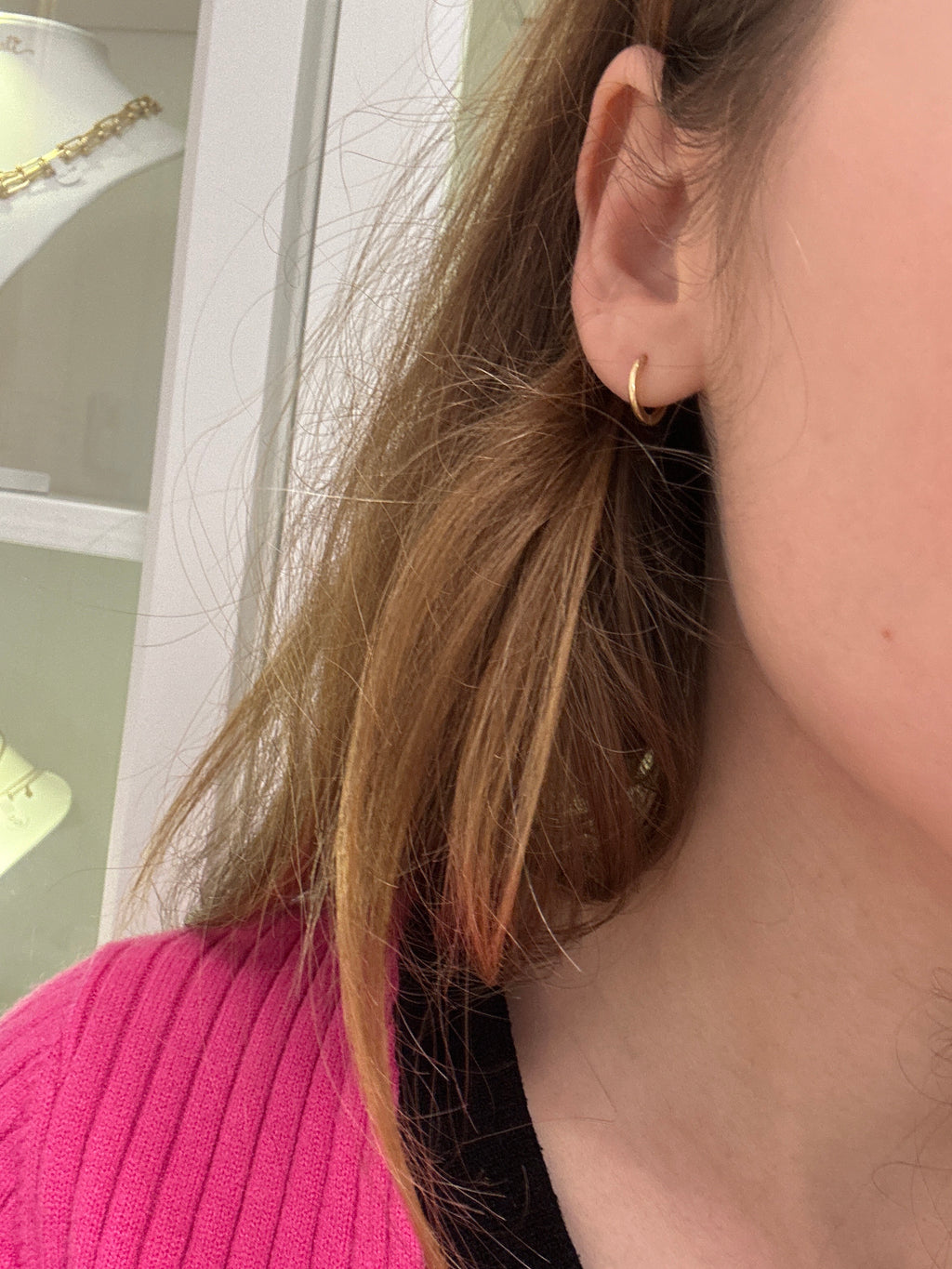 18k gold very small Huggies, 10mm, 1.05g (ideal for baby or 2nd piercing)