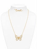 18k gold butterfly necklace, 44 cm, 1.78g