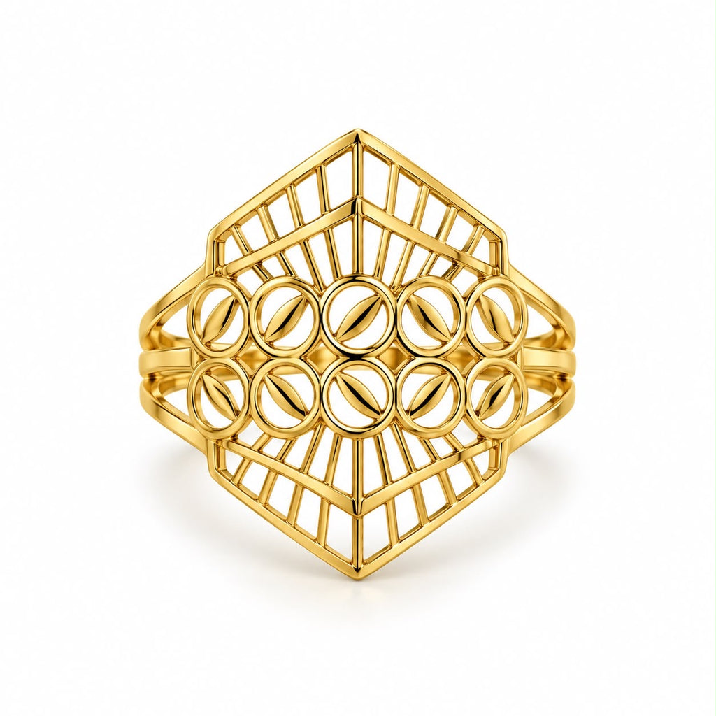 18k gold power ring size 6.5, 1.95g