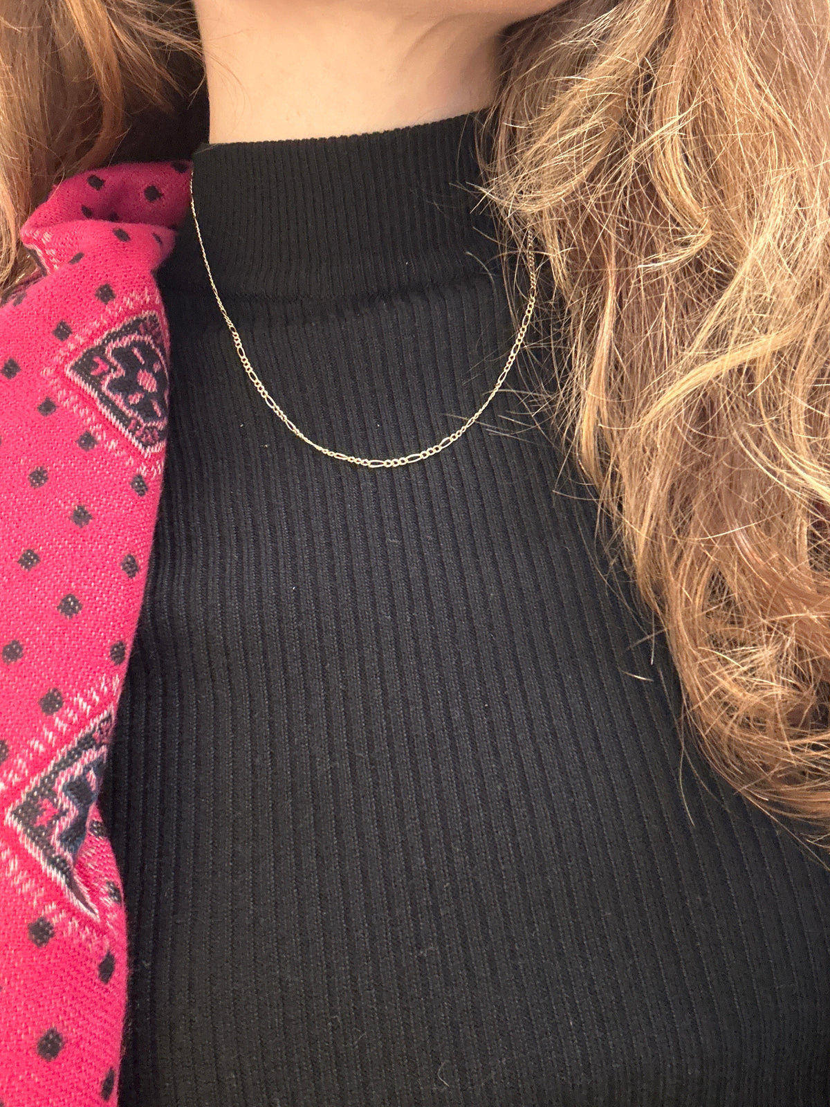 18K Gold Figaro Chain, 45cm, 1.50g