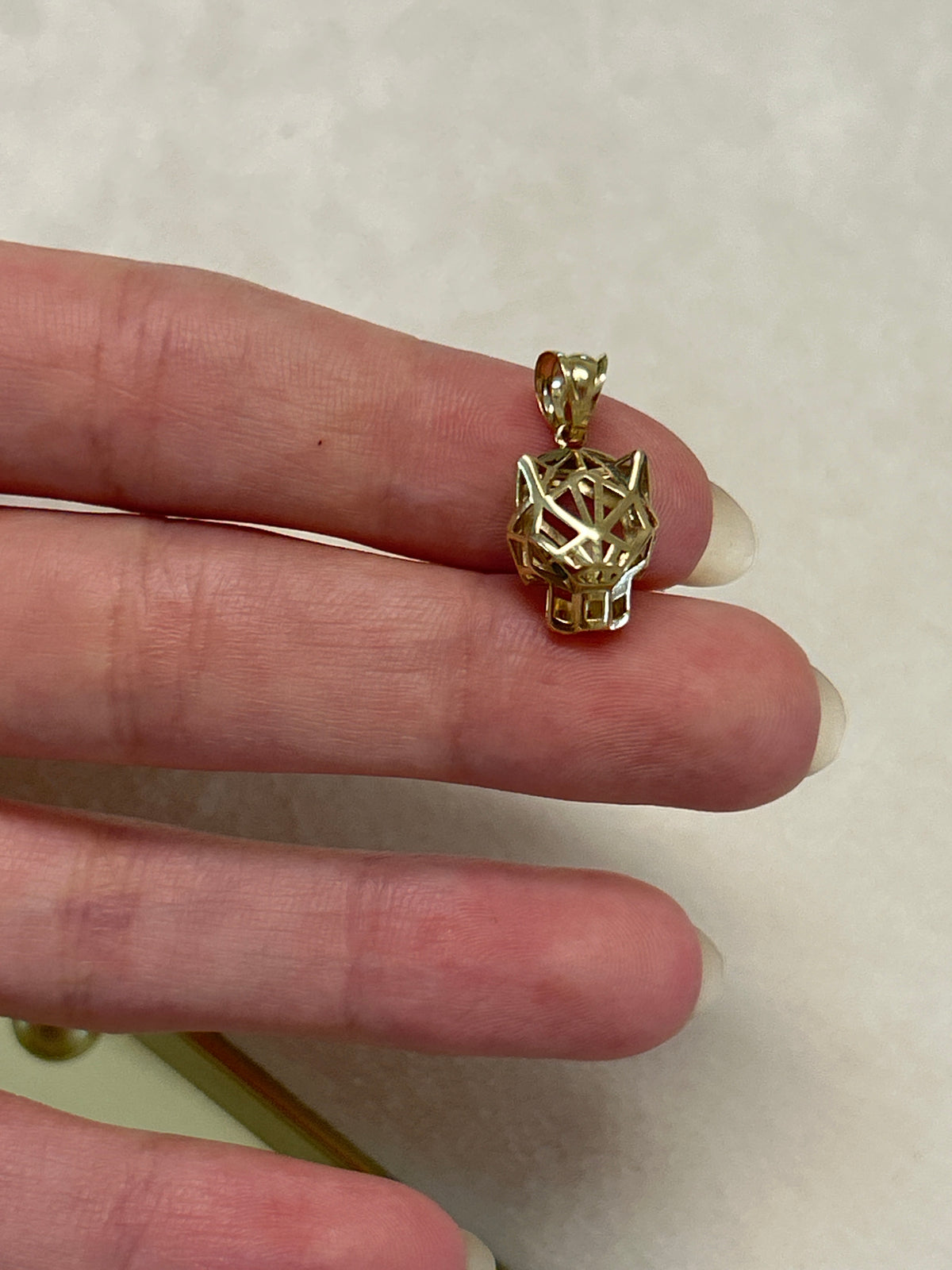 18k gold pendant, small panther, 1.28g