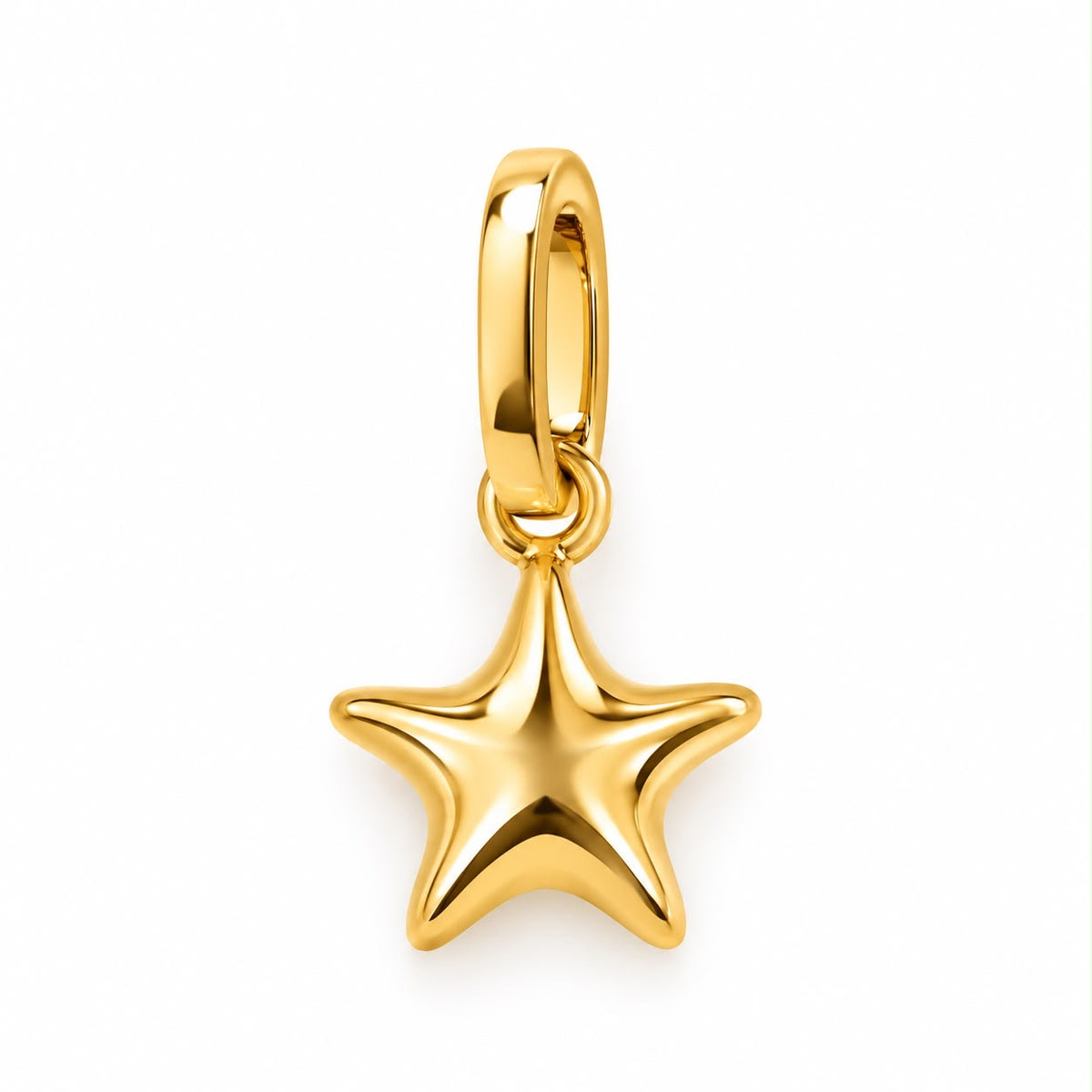 18k gold small star pendant, 0.44g