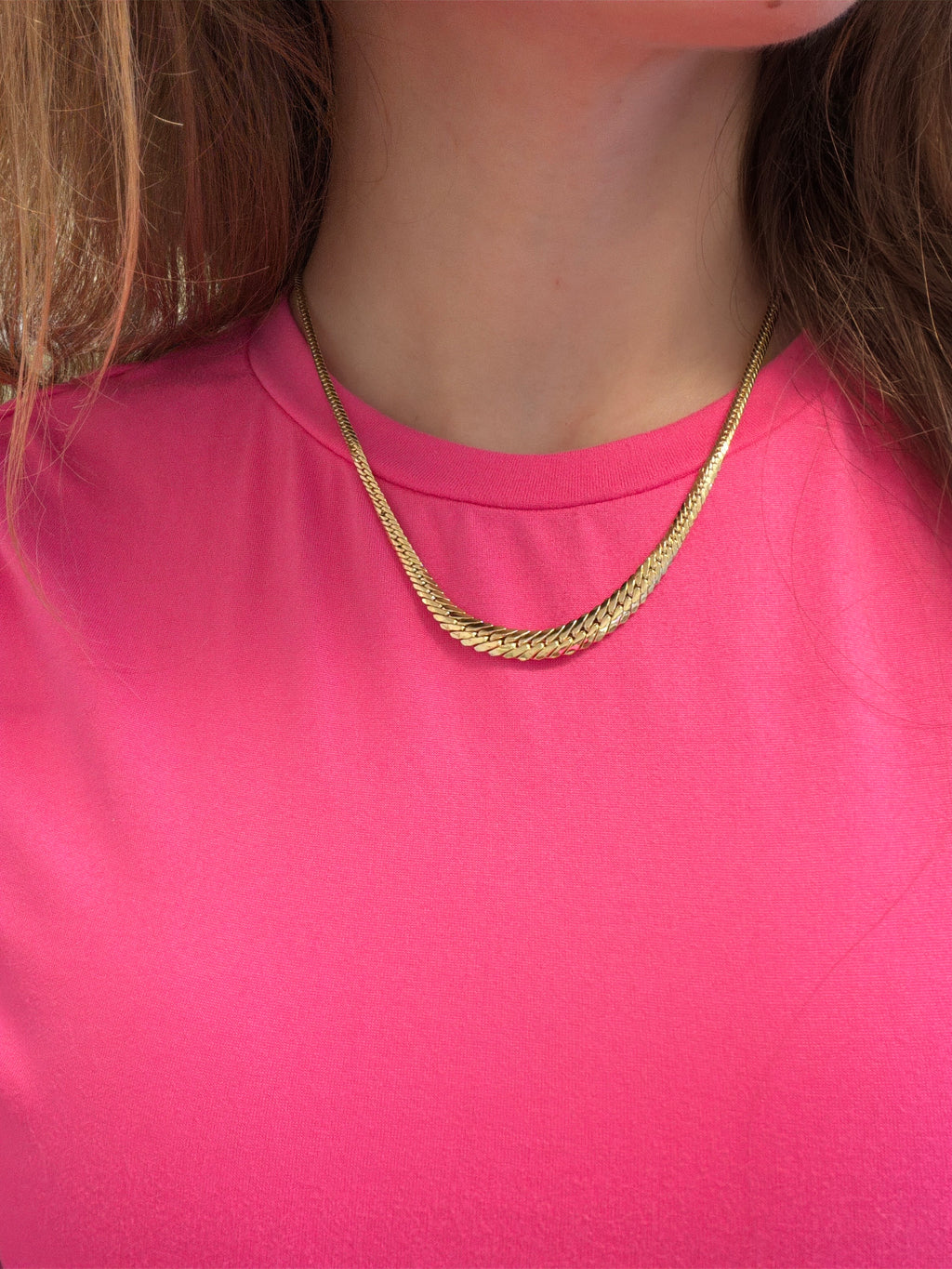 18k gold set of cobra chain (45cm, 4.79g) and bracelet (3.20g, 19cm) total of 7.99