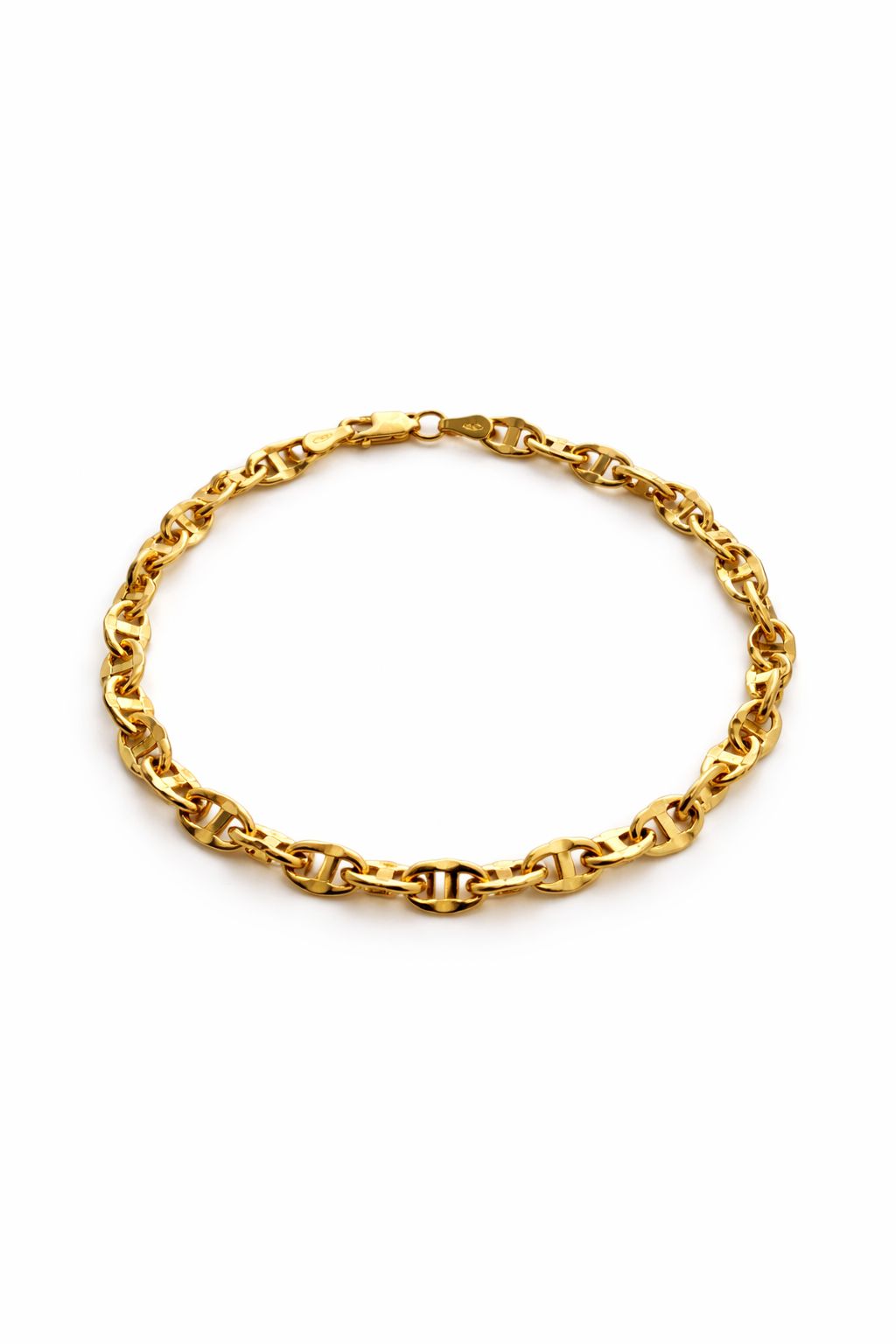18k gold coffe beans bracelet, 19cm, 3.45g