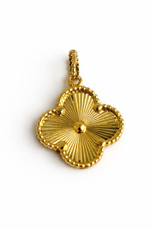 Pendentif trèfle en or 18 carats, 8 mm, 0,53 g