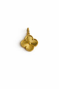 18k gold clover pendant, 14mm, 1.05g