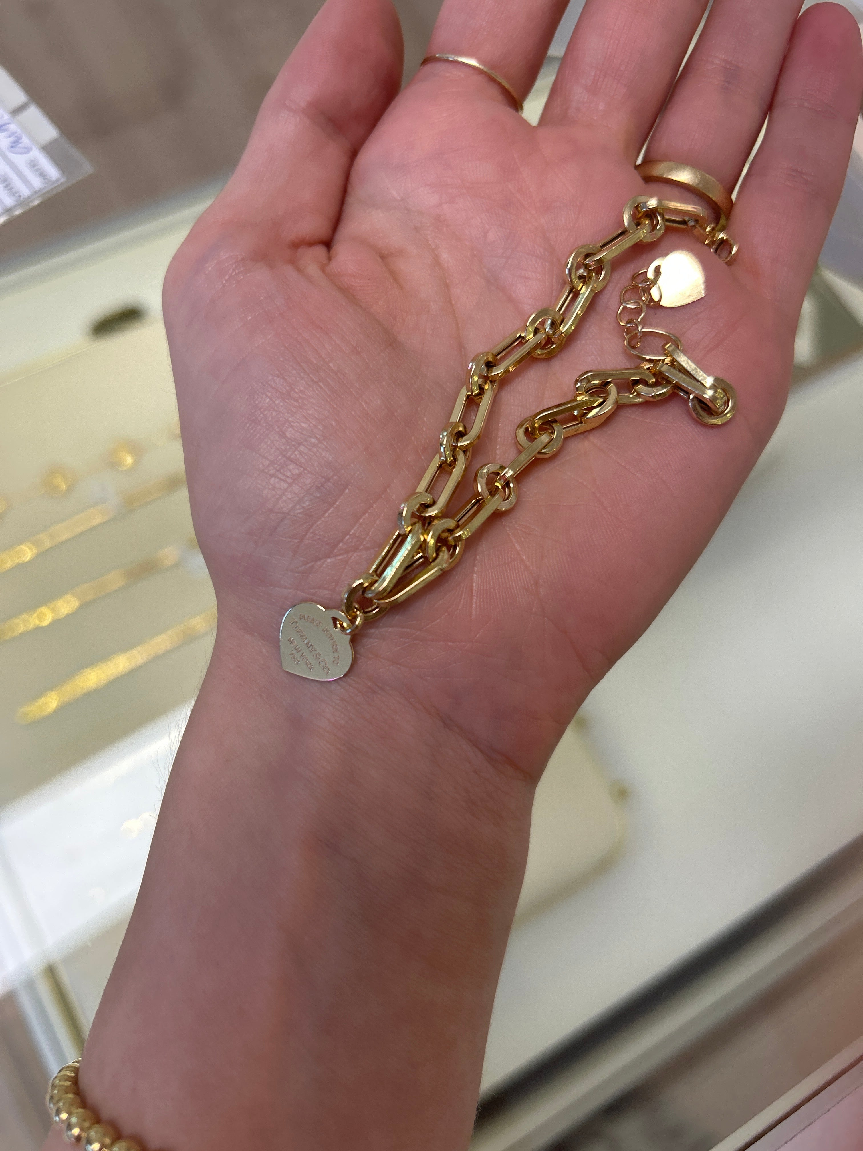 Bracelet en or 18 carats « retour » ajustable 19-22cm, 6.22g