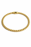 18k gold cubain bracelet, 19cm, 3.85g