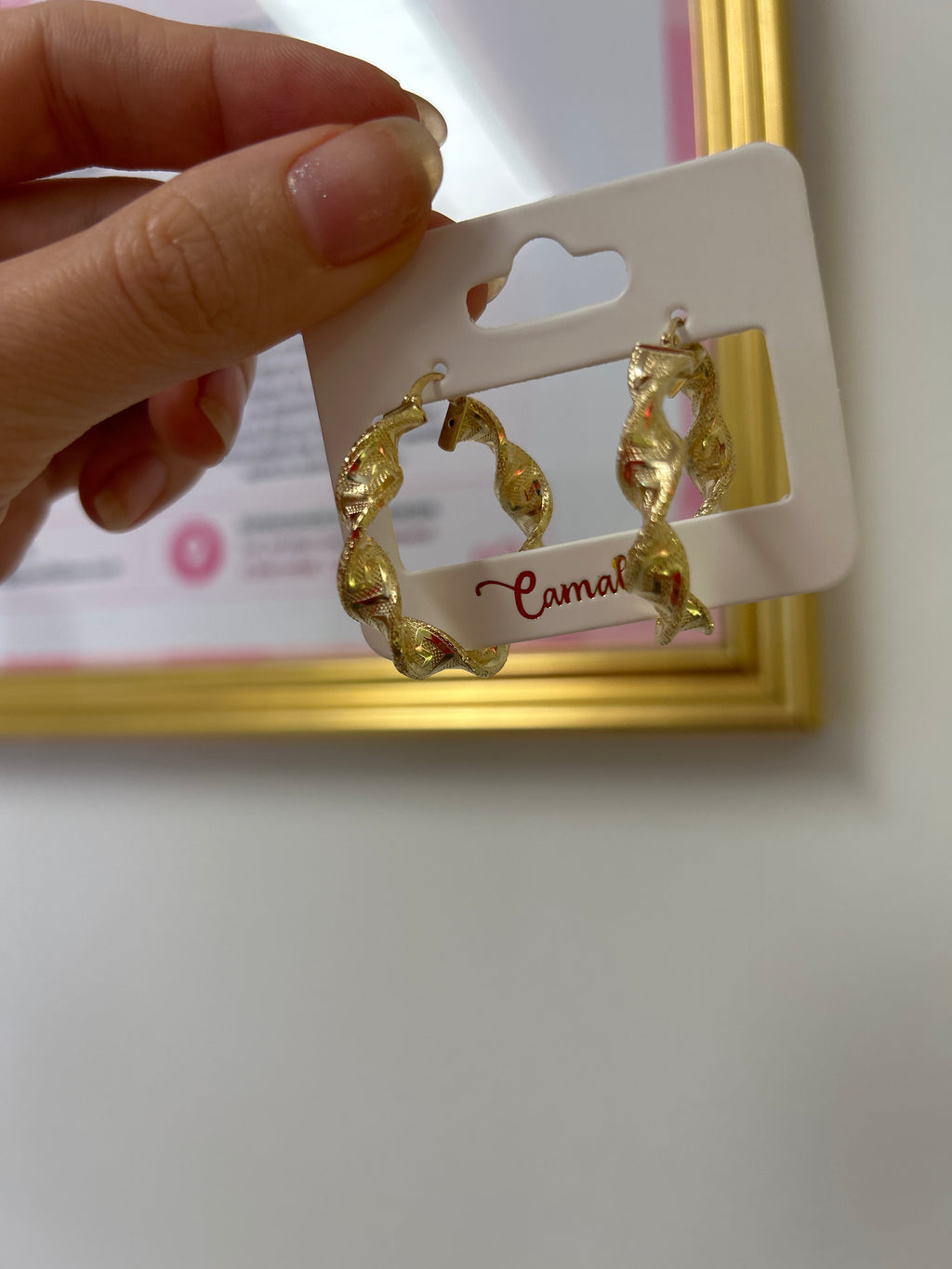 Grandes créoles torsadées 18k, style grec, 35mm, 3,95g
