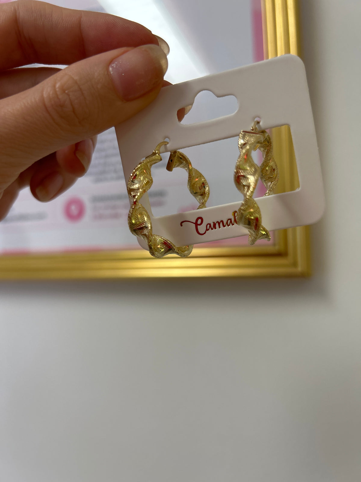 Grandes créoles torsadées 18k, style grec, 35mm, 3,95g