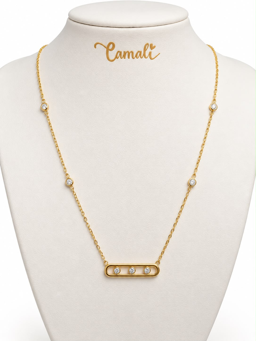 18k gold move necklace, 45-47 cm, 2.16g