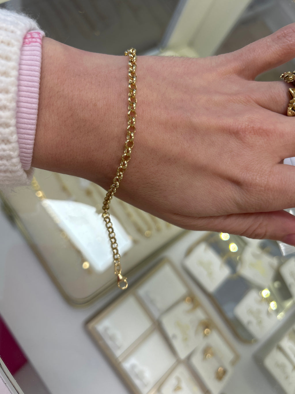 18k solid gold tauco bracelet, 19cm, 2.65g
