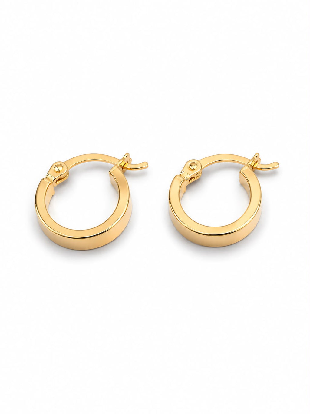 18k gold earrings Greek style, small (10mm), 0.86g